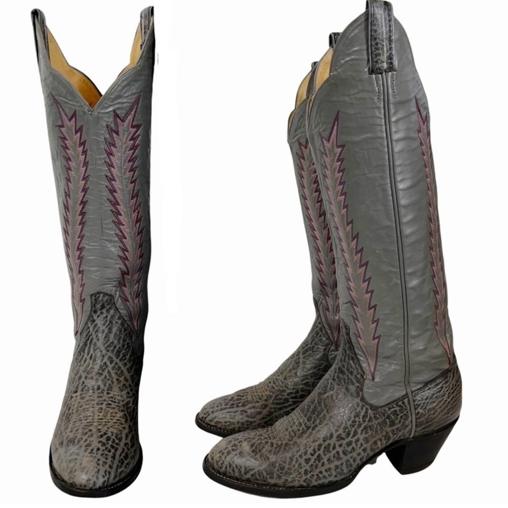 Panhandle Slim 15" Vintage Exotic Tall Cowgirl/Cowboy Western Embroidered Boots